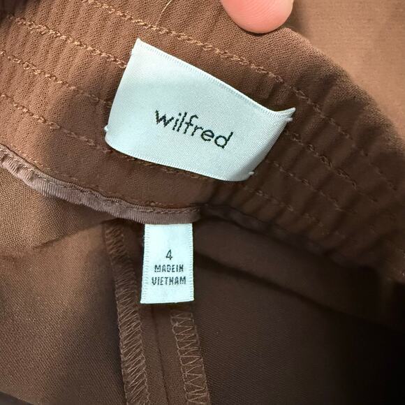 Aritzia Wilfred Women's Alanya Pants High Waist Wide Leg Crepe Trouser Dress 4 - Picture 8 of 9